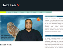 Tablet Screenshot of jayaramv.com